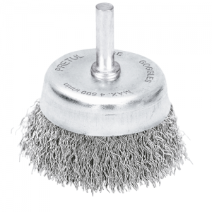CARDA DE COPA PARA TALADRO CON ALAMBRE TRENZADO GRUESO, 3"